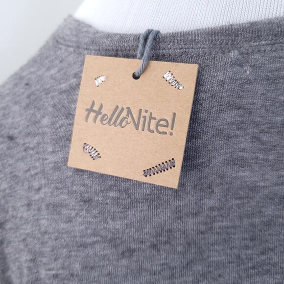 NEW Hello Nite Pullover Ruffle Top Gray Small Long Sleeve Comfy Career Casual - Picture 6 of 7